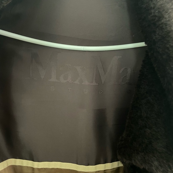 Beautiful soft pea coat burgundy brown - Picture 3 of 4